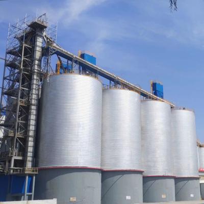 China Building Material Stores Elevated Foundation Concrete Silo With Truck Path Way For Cement Fly Ash Storage for sale