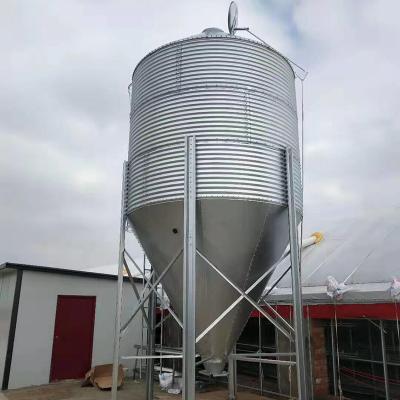 China Building Material Shops 10 Ton 275g/m2 Hot Dipped Galvanized Silo For Chicken And Pig Feed Storage for sale