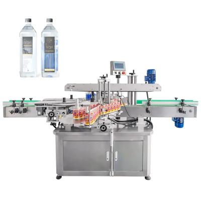 China YS620D Food wrap labeling machine double square flat flat bottle poles automatic self-adhesive plastic glass sides for bottle for sale