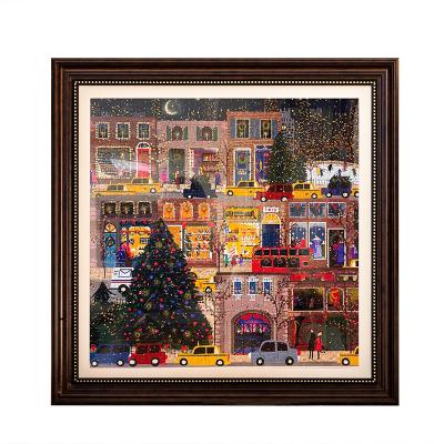 China 2022 Simple Christmas Decoration Picture Frame Photo View Designs, Clear Wall Art Picture Frame, Christmas Wooden Decoration for sale