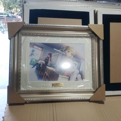 China Simple Champagne Ps Photo Frame , Wooden Photo Frame For Wall Mount And Table Top for sale