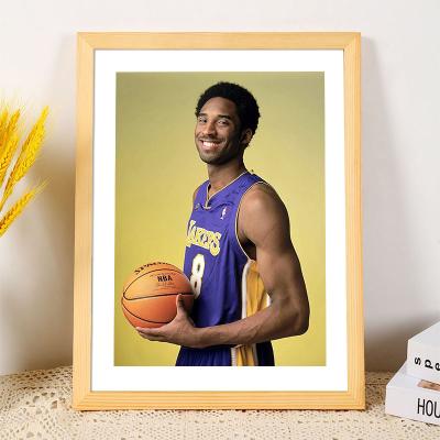 China Best Of Souvenir Gift Basketball Jersey Simple Wholesale Decorative Poster Picture Wood Frame for sale