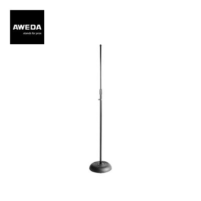 China AWEDA Round Steel Base Adjustable Microphone Stand for sale