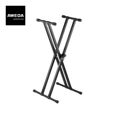 China Double Steel Detachable X Style Keyboard Stand >>Flat Pack for sale