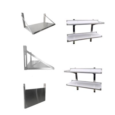 China SUS 201 304 Commercial Kitchen Wall Shelf 1000x300x300mm Hanging Microwave Shelf for sale