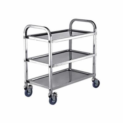 China 800-1200mm Stainless Steel Trolley Cart For Restaurant Serving And Commercial Catering for sale