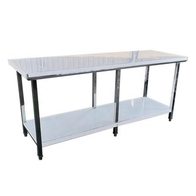 China Regular Customized SUS Stainless Steel Kitchen Table Anti Rust Hotel And Restaurant for sale