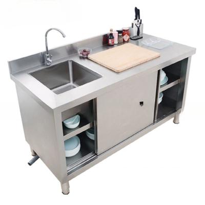 China Custom Thickness Stainless Steel Wash Sink Single Bowl Free Standing For Commercial Kitchen for sale