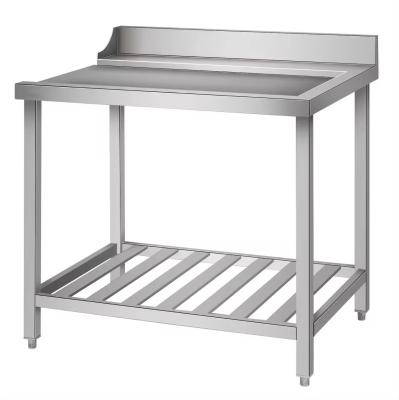 China Custom Size Stainless Steel Dishwasher Cleaning Table For Restaurant Laundry Work for sale