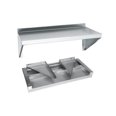 China Stainless Steel 201 304 Commercial Kitchen Wall Shelf Heavy Duty For Organization Storage for sale