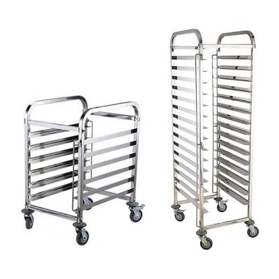 China 201 304 Stainless Steel Bakery Tray Trolley Customized Size for Hotel Restaurant for sale