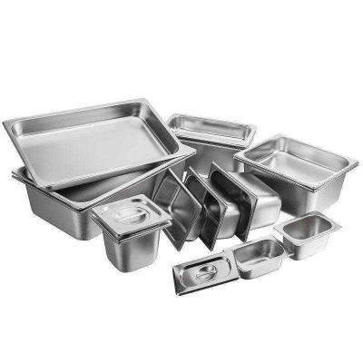 China Electrolysis Light Stainless Steel Gastronorm Pan 1/1 Buffet Food Serving GN Trays for sale