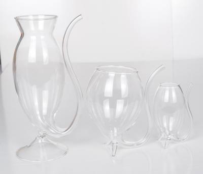 China Stroh-Schalen-Glasküchengeschirr-hohes Borosilicat-Glas-Frühstücks-Milch-/Saft-Kälte-Getränk zu verkaufen