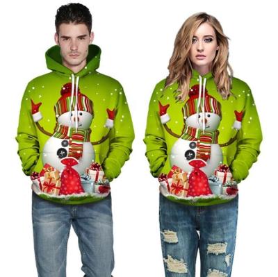 China Wholesale Full Dye Fleece Christmas Sweatshirts 3D Printed Oversized Hoodie Men Custom High Quality Anti Shrink Sports Hoodies for sale