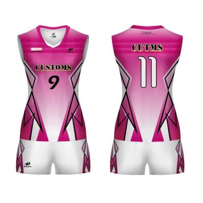 China 50+/Hot Sale Anti-UV Quick Dry/Breathable Custom Sublimated Printed Girl's Sports Volleyball Sleeveless Uniform For Women for sale