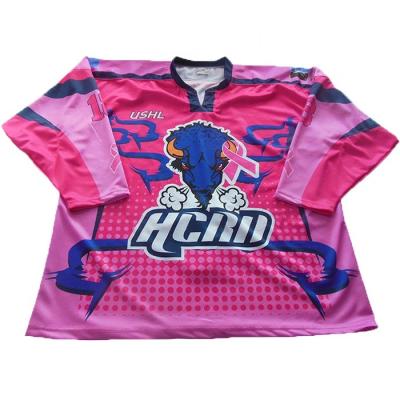 China Shirts & Custom Pro Women's Camouflage Tops And Sublimation Ice Hockey Blue Reversible Tank Top No Minimum for sale