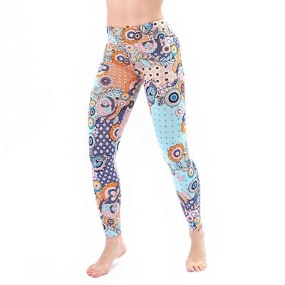 China Antibacterial custom sublimation printing women's butt leggings crack! crack! wholesale butt lift gaiters for women for sale