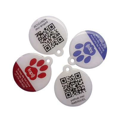 China 13.56mhz rfid nfc dog pet waterproof/waterproof custom epoxy tag with QR code copy for sale