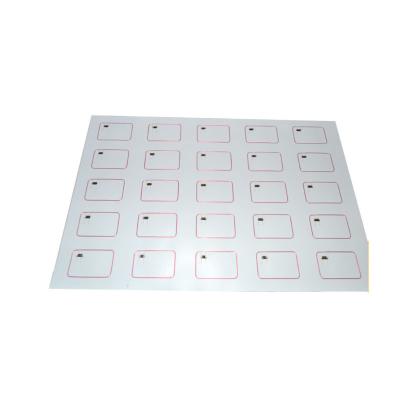 China Waterproof / Waterproof Contactless 1K/4k/8k RFID Smart RFID Card PVC Inlay Sheet for sale