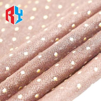 China 2020 New Design Soft Antistatic Stock Polyester Foil Printing Net Fabric Tulle For Headband for sale