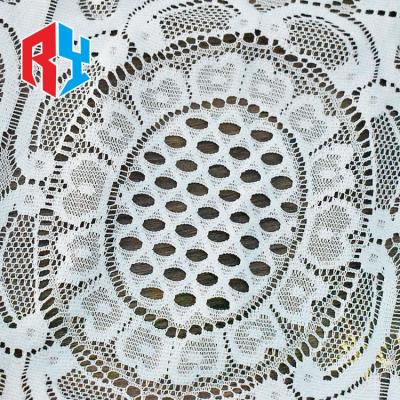 China Antistatic Modern Fashion Polyester Stock Polyester Light Blue Net French Lace Fabric for sale