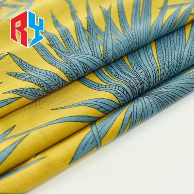 China Wicking Hawaii Style Sheet Print Bright Color Woven Rayon Fabric Single Stock For Shirt for sale