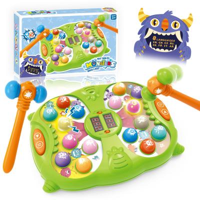 China Beat a mole game, the crushing toy, interactive educational toys with the sound and light mode of the PK with 2 hammers 32.8*25.5*6cm for sale