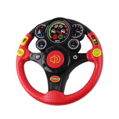 China With 2022 simulation toys light and sound Russian steering for children battery operated electric car steering wheel musical electronic vibrating plastic toy for sale