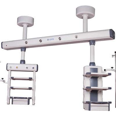 China Metal 340 degree range of modular arm revolving shelves and drawer unit for individual arrangement of ICU devices edge for sale