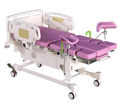 China LDR Rose Color Metal Electric Delivery Bed Gynecological Obstetric Table for sale