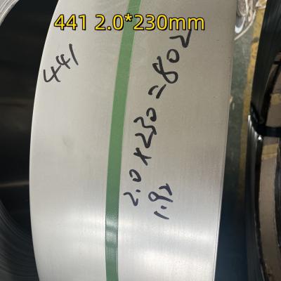 China 441 2D Surface DIN1.4509  2.0*230mm Stainless Steel Coil Strip For Exhaust System Project for sale