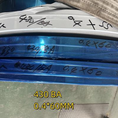 China 430 Stainless Steel Coil Bright Mirror Like Finish DIN 1.4016 SS Strip 0.4*60mm for sale