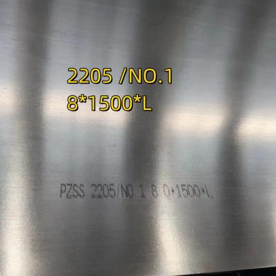 China Hot Rolled 2205 S32205 S31803 1.4462 Duplex Steel Plate 8*1500MM for sale