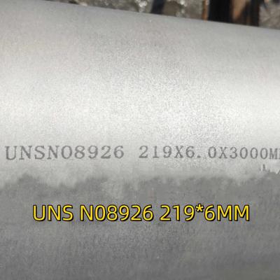 China DIN1.4529 Tubo sin costura de aleación incoloy 219*6*6000mm UNS N08926 1.4529 Tubos sin costura de aleación en venta