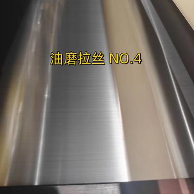 China Stainless Steel Sheet 304 Grade No 4 Bruch Finish With PVC Paper Size 4ft x 8ft SUS304 Hailine Sheet for sale