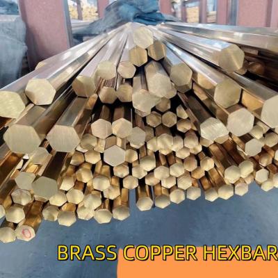 China Brass Hexagon Ingot 30MM Brass CW617N Hexagonal  Brass Hex Bar Rod For Construction for sale