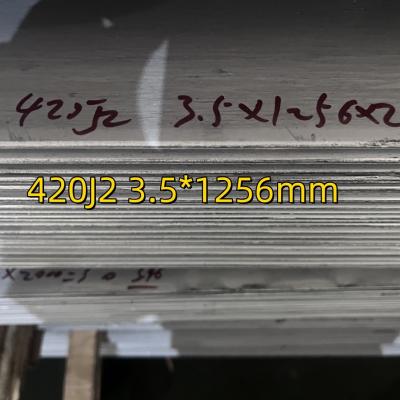 China Martensitic ASTM A240 AISI 420J2 SUS420J2 X30Cr13 1.4028 Stainless Steel  Plate 3.0 3.5mm For Knife for sale