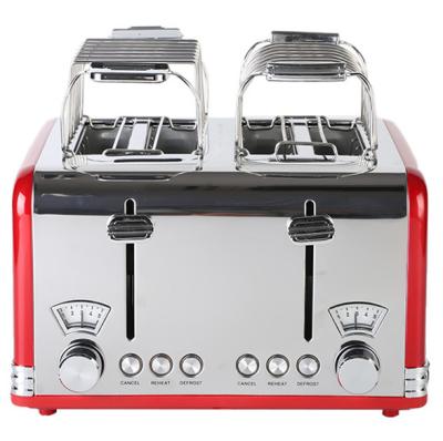 China CE CB LFGB Stainless Steel Toaster 220V 1625W Automatic Bread Toaster Machine With Toaster 4 Slice WT-8200AT for sale