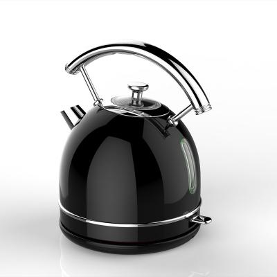 China 360 Degree Base Single Rotation Design 1.7L Stainless Steel Electric Kettle With Water Level For Household for sale