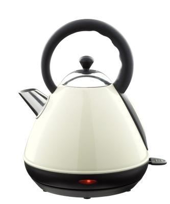 China Rotating Base 1.7 L Stainless Steel Pyramid Kettle 360 ​​Degree Electric Kettle With Rope for sale