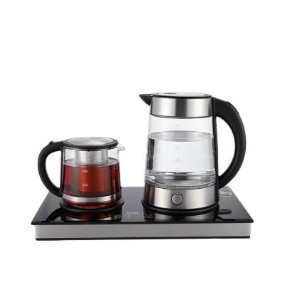 China 360 Degree Rotation Base 2021 Electric Tea Maker Set CE/CB Approved Teapots and Kettles Coffee and Tea Tray Set for sale