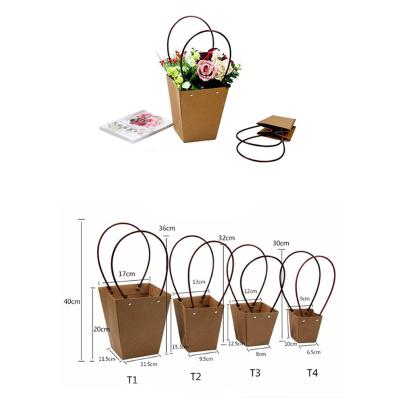 China Hot Seller Wholesale Packaging Paper Waterproof Bag For Florist Material Flowers Holder Flower Trapeze Flower Packaging Bag for sale