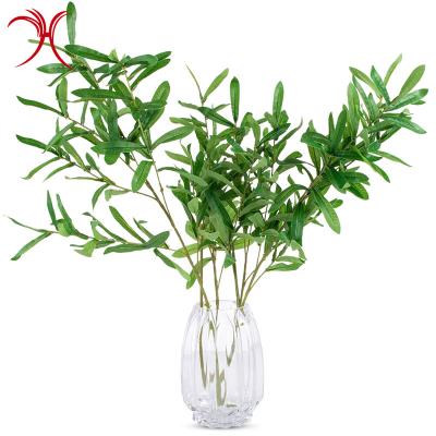 China Natural Touch Artificial Olive Leaves Branches Plants Stems Green for DIY-Wreath Indoor Outdoor Decor for sale