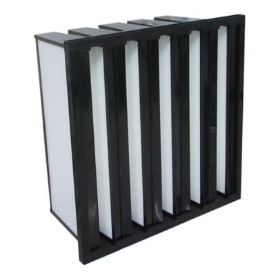 China High Efficiency Attractive Price Portable Durable Fiberglass Hepa V-Type Filter With ABS for sale