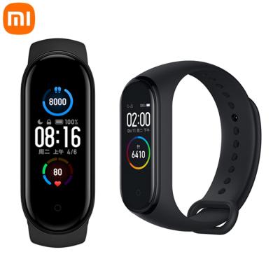 China Original Touch Screen Xiaomi Heart Rate Monitor Fitness Tacker Color Screen Watchband Smart Band M5 For Sale for sale