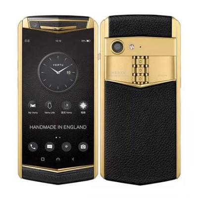 China Dual SIM Card Gold 6+128G Android Smartphones Touch Screen Vertu Signature Aster P Luxury Leather Mobile Phones Instock Wholesale Price for sale