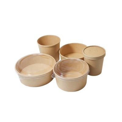 China Custom made recycled printed materials take away disposable oatmeal container salad bowl for sale