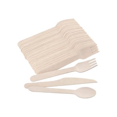 China High Quality Eco Friendly Biodegradable Spoon Knife Fork Wooden Cutlery for sale