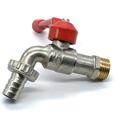 China TMOK China General Factory 1/2 Inch 1.6MPa Nickleplated Red Zinc Alloy Brass Bibcock Water Faucet for sale