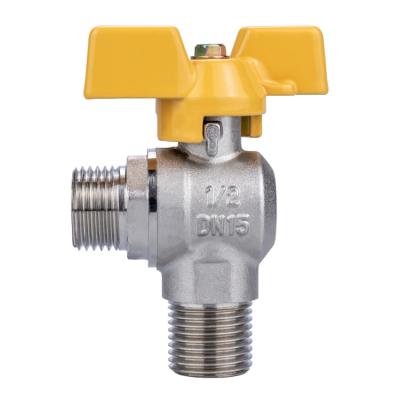 China General 2022 TMOK high quality angle valve DN15 threaded butterfly handle triangle brass valve for sale